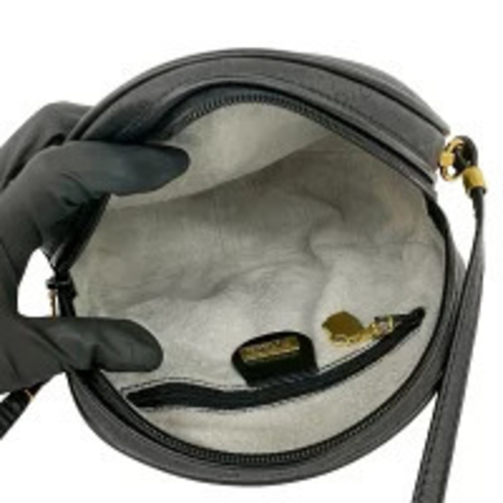 Gucci GG Leather Shoulder Bag Pouch Clutch Sacoche Black - Picture 9 of 10